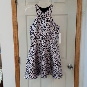 Animal print with shine dress